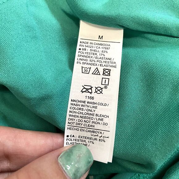 NWT Old Navy High Rise Tie Front Bikini Bottom Solid Teal Green Size Medium - Picture 4 of 4